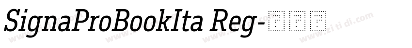 SignaProBookIta Reg字体转换